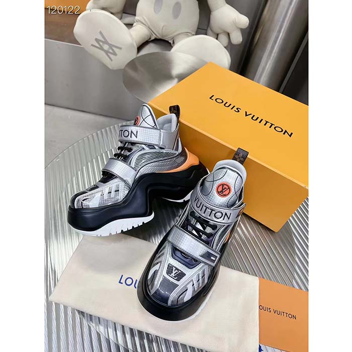 Louis Vuitton Women LV Archlight 2.0 Platform Sneaker Grey Silver 5 Cm Heel