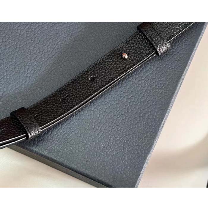 Dior Unisex CD Saddle Pouch Strap Beige Black Oblique Jacquard Black Grained Calfskin