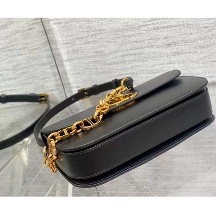 Dior Women CD 30 Montaigne Avenue Bag Black Box Calfskin
