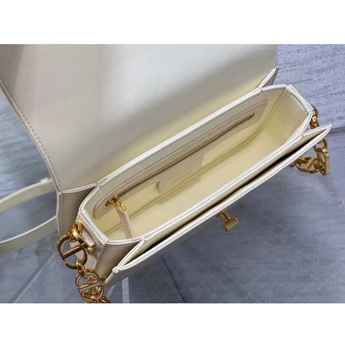 Dior Women CD 30 Montaigne Avenue Bag Dusty Ivory Box Calfskin