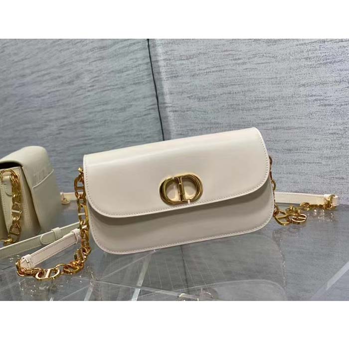 Dior Women CD 30 Montaigne Avenue Bag Dusty Ivory Box Calfskin