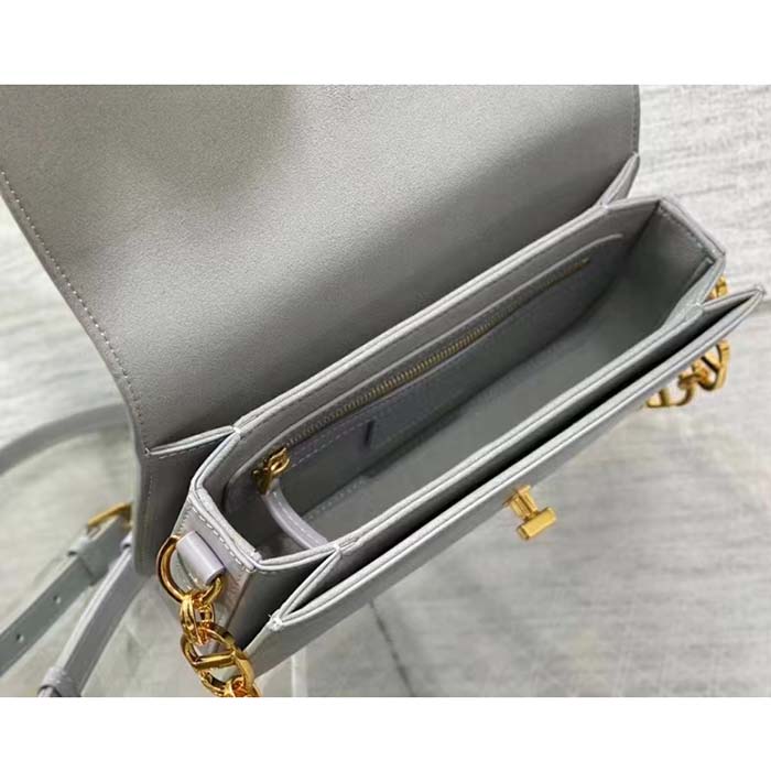 Dior Women CD 30 Montaigne Avenue Bag Ethereal Gray Box Calfskin