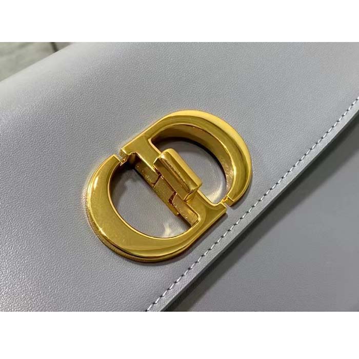 Dior Women CD 30 Montaigne Avenue Bag Ethereal Gray Box Calfskin