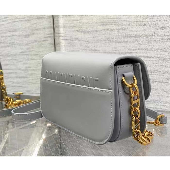 Dior Women CD 30 Montaigne Avenue Bag Ethereal Gray Box Calfskin