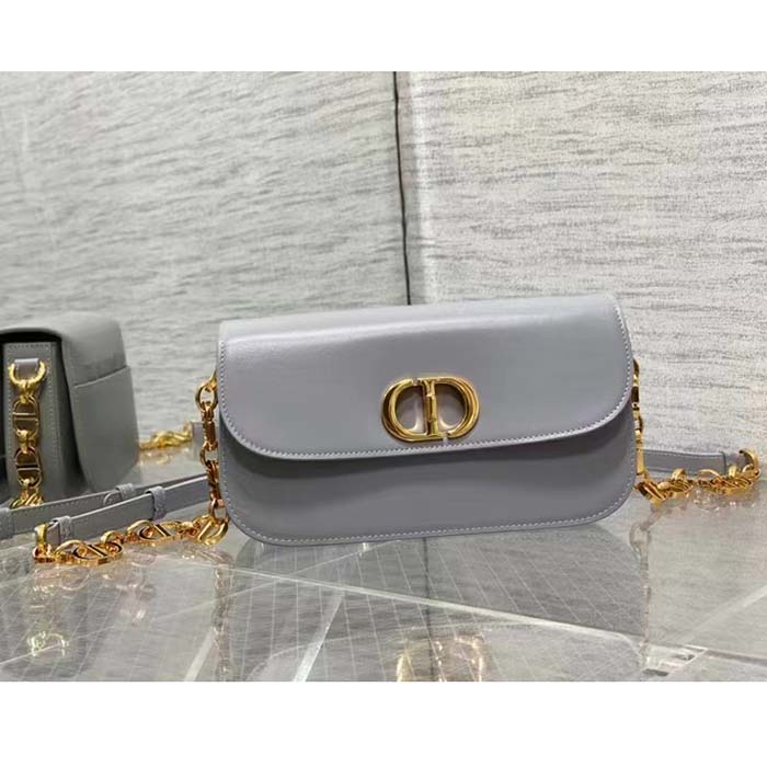 Dior Women CD 30 Montaigne Avenue Bag Ethereal Gray Box Calfskin
