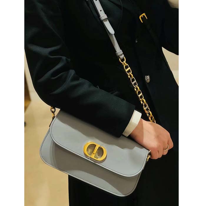 Dior Women CD 30 Montaigne Avenue Bag Ethereal Gray Box Calfskin