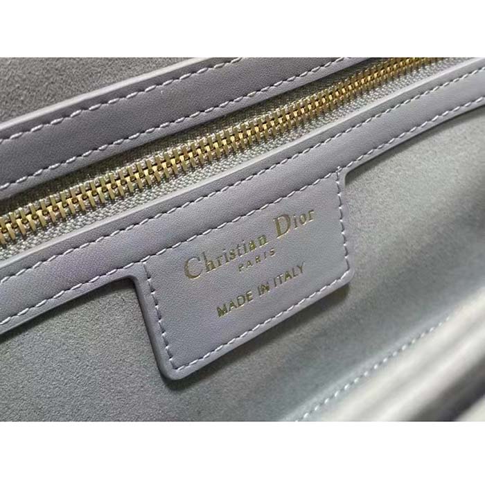 Dior Women CD 30 Montaigne Avenue Bag Ethereal Gray Box Calfskin