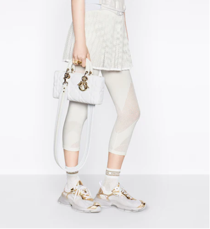 Dior Women CD Medium Lady D-Joy Bag Latte Cannage Lambskin