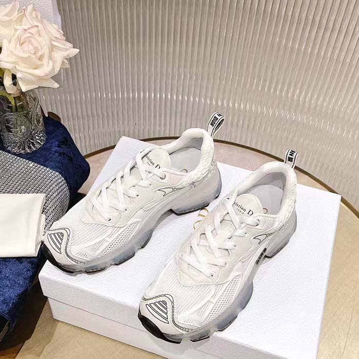 Dior Unisex Shoes Dior Vibe Sneaker White Technical Fabric Mesh Rubber