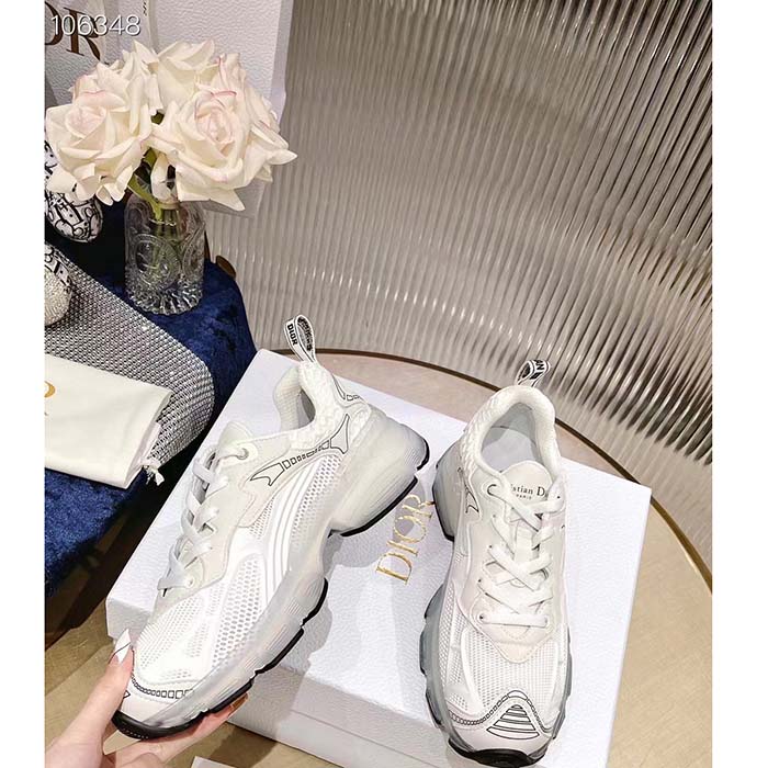 Dior Unisex Shoes Dior Vibe Sneaker White Technical Fabric Mesh Rubber