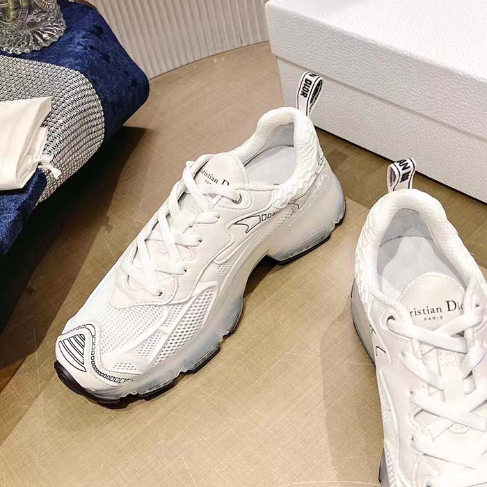 Dior Unisex Shoes Dior Vibe Sneaker White Technical Fabric Mesh Rubber
