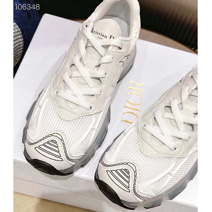 Dior Unisex Shoes Dior Vibe Sneaker White Technical Fabric Mesh Rubber