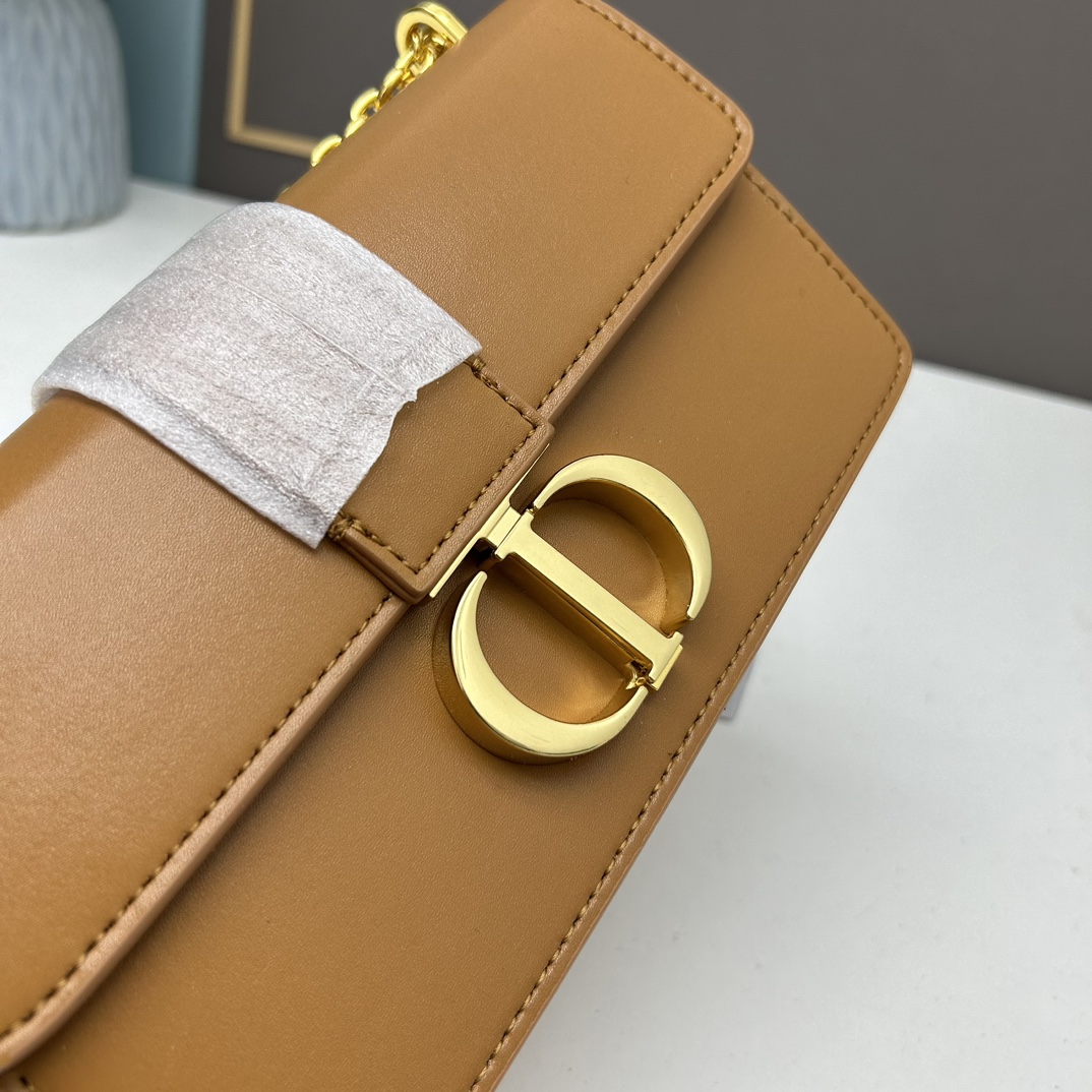 Dior Women CD 30 Montaigne East-West Bag Chain Golden Saddle Calfskin