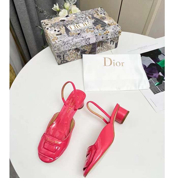 Dior Women CD Day Slingback Pump Indy Pink Patent Calfskin