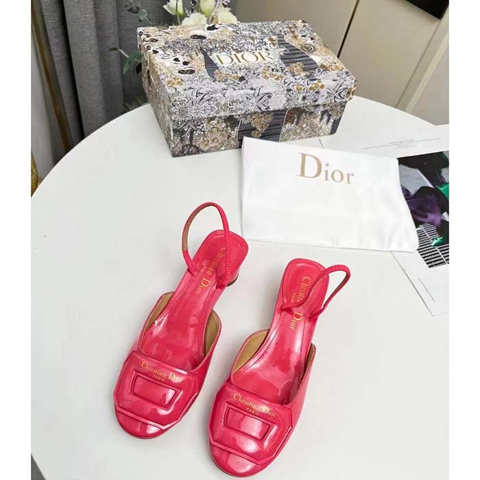 Dior Women CD Day Slingback Pump Indy Pink Patent Calfskin