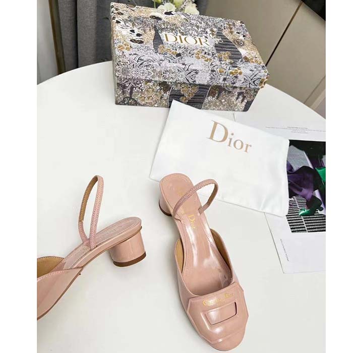 Dior Women CD Day Slingback Pump Nude Patent Calfskin