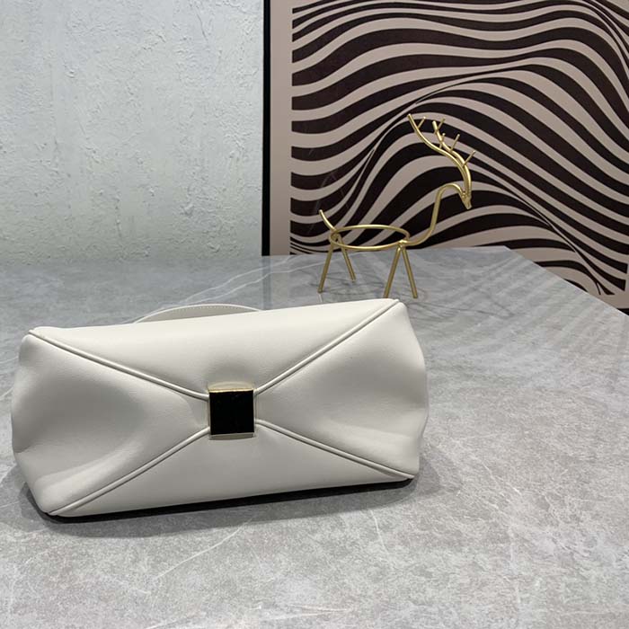 Dior Women CD Medium Dior Key Bag Dusty Ivory Box Calfskin