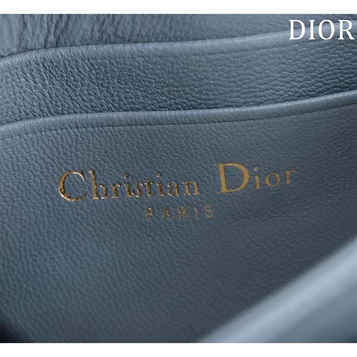 Dior Women CD Miss Dior Mini Bag Cloud Blue Cannage Lambskin