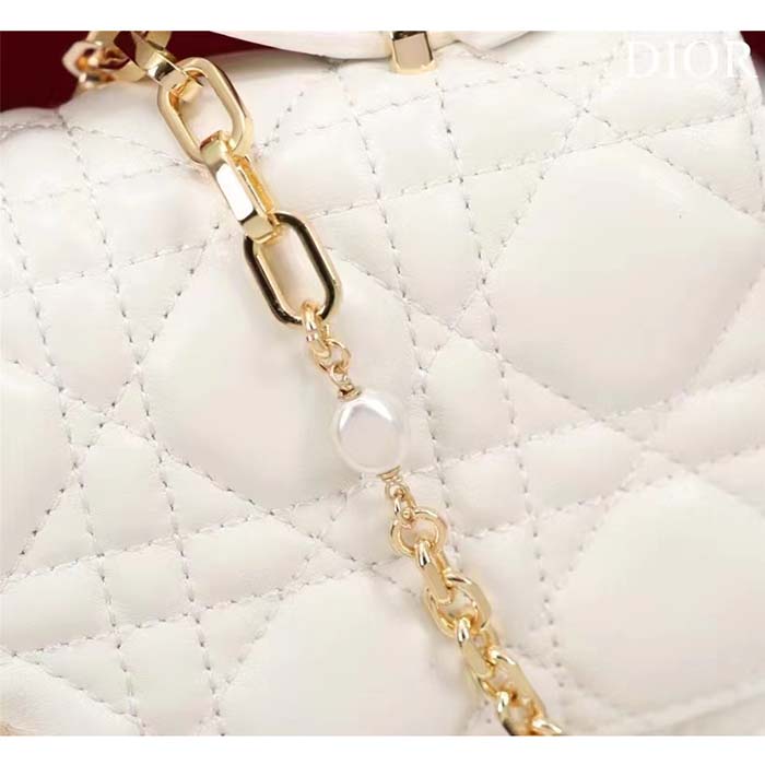 Dior Women CD Miss Dior Mini Bag Latte Cannage Lambskin