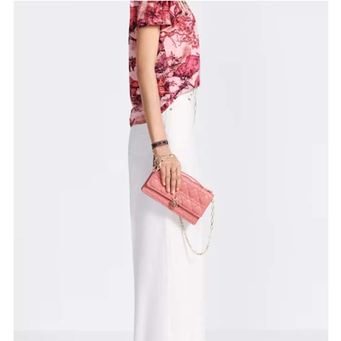 Dior Women CD Miss Dior Mini Bag Light Pink Cannage Lambskin