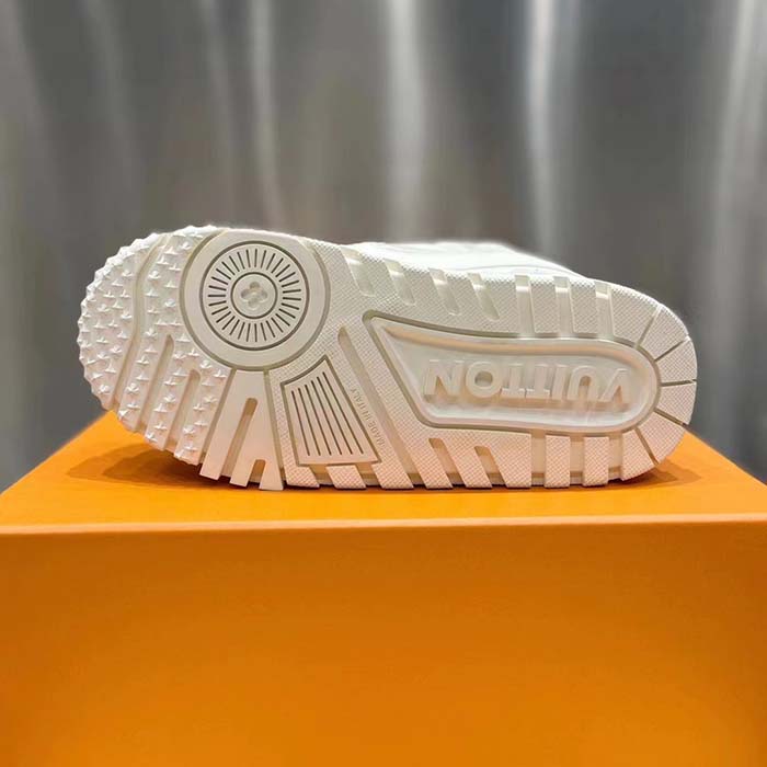 Louis Vuitton Unisex LV Trainer Maxi Sneaker White Mix of Materials Rubber