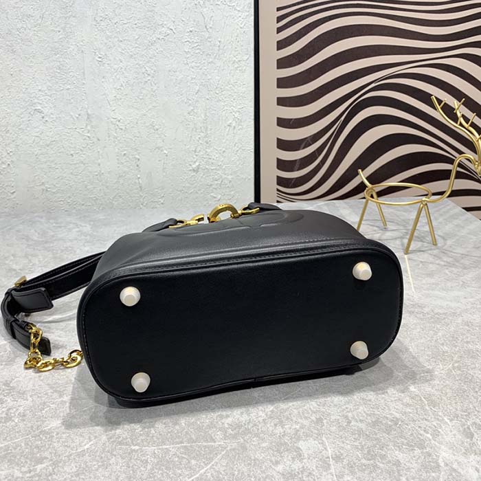 Dior Women CD Medium C’est Dior Bag Black CD-Embossed Calfskin