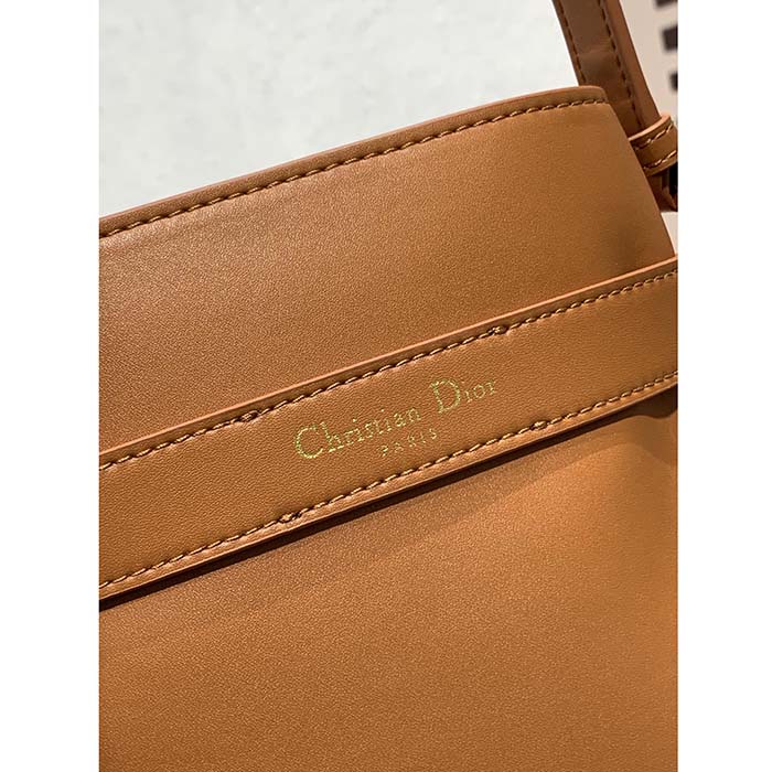 Dior Women CD Medium C’est Dior Bag Golden Saddle CD-Embossed Calfskin