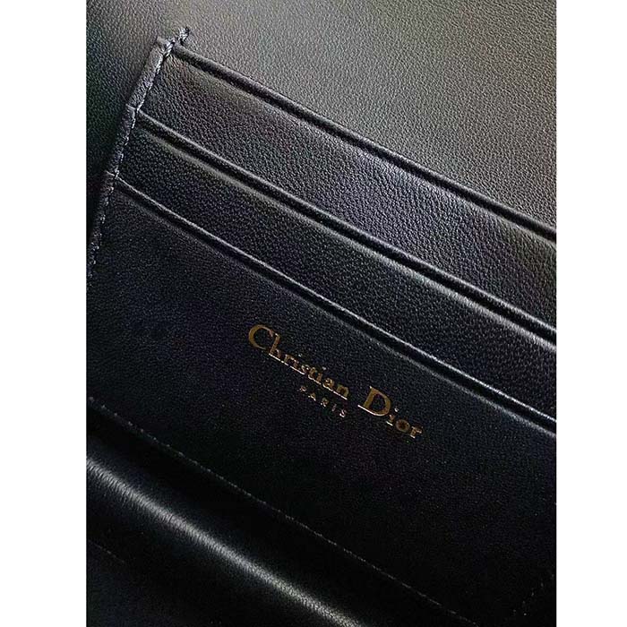 Dior Women CD Miss Caro Mini Bag Black Macrocannage Lambskin