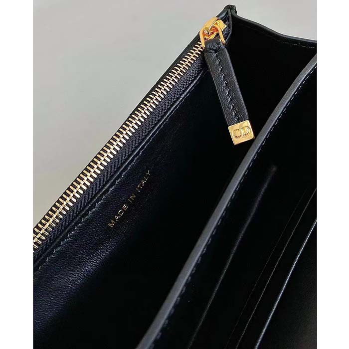 Dior Women CD Miss Caro Mini Bag Black Macrocannage Lambskin