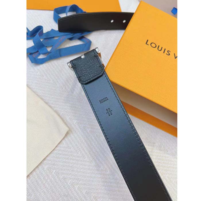Louis Vuitton LV Unisex LV Pont Neuf 35mm Belt Taiga Calf Leather