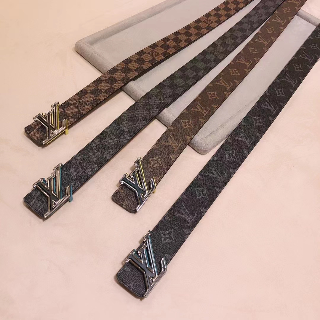 Louis Vuitton Unisex LV Speed 40mm Reversible Belt Yellow Monogram Coated Canvas Leather