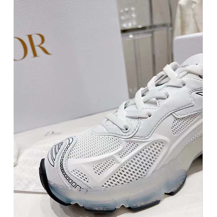 Dior CD Unisex Dior Vibe Sneaker White Technical Fabric Mesh Rubber