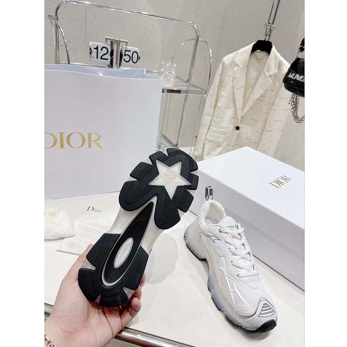 Dior CD Unisex Dior Vibe Sneaker White Technical Fabric Mesh Rubber