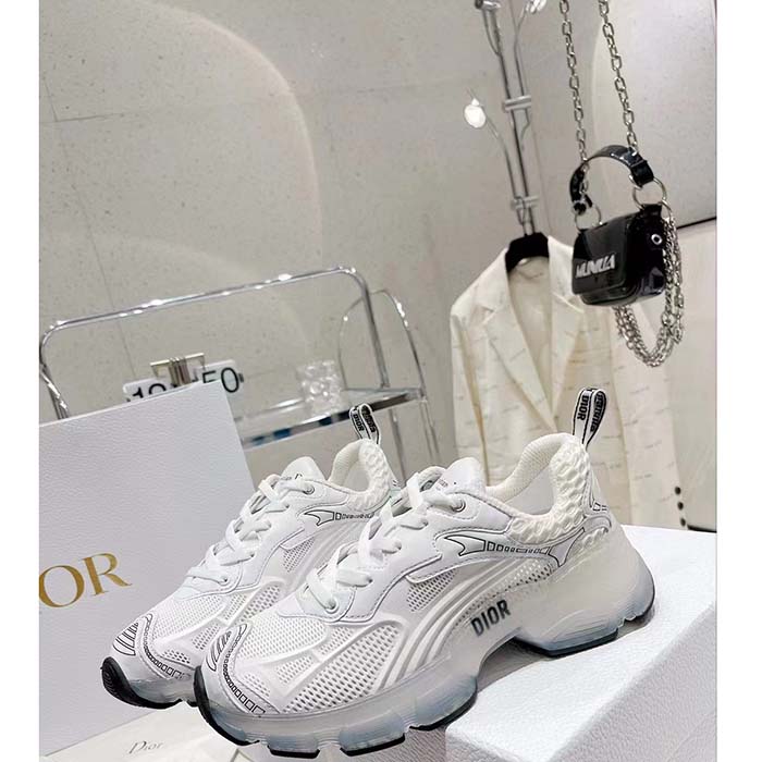 Dior CD Unisex Dior Vibe Sneaker White Technical Fabric Mesh Rubber