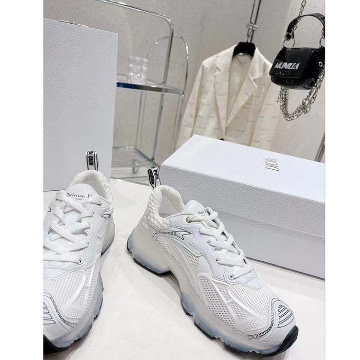 Dior CD Unisex Dior Vibe Sneaker White Technical Fabric Mesh Rubber