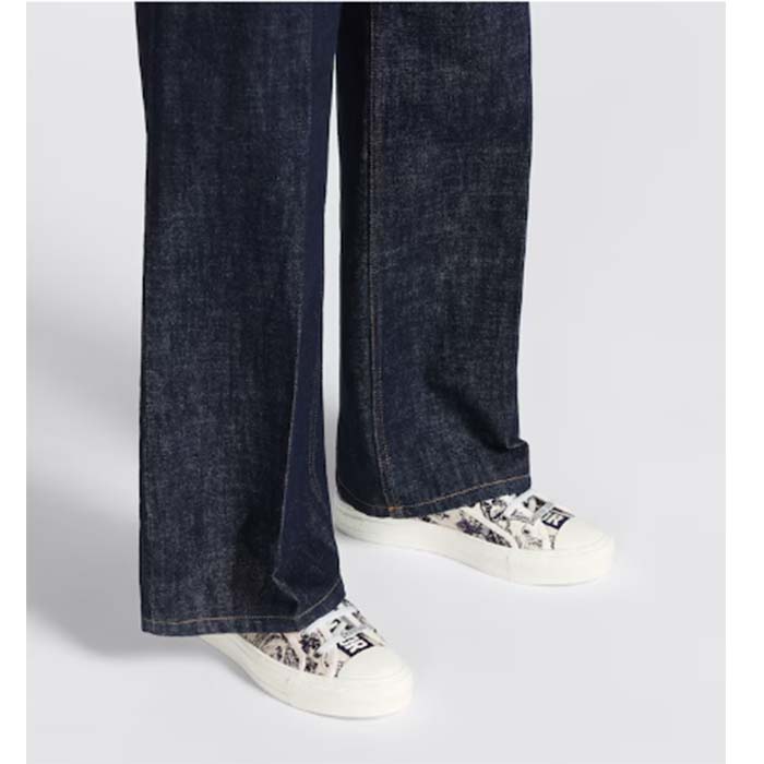 Dior CD Unisex Walk’n’Dior Sneaker Blue Toile De Jouy Embroidered Cotton