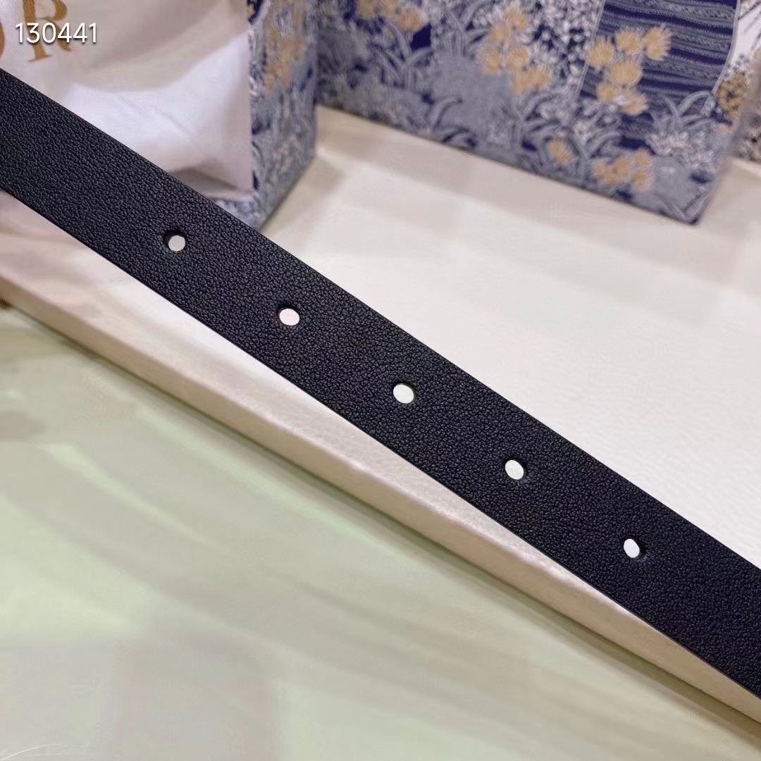 Dior Unisex CD Reversible Saddle Belt Golden Saddle Black Latte Smooth Calfskin