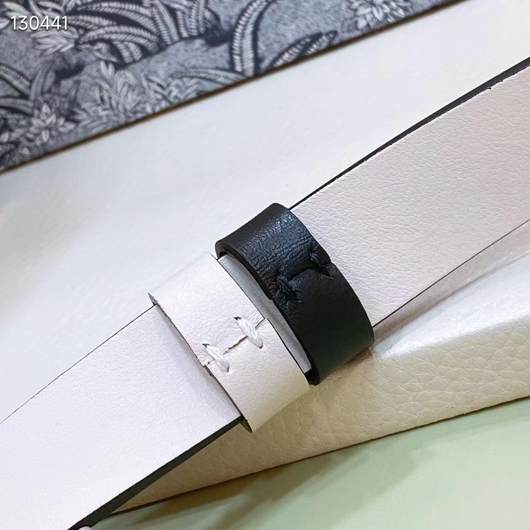Dior Unisex CD Reversible Saddle Belt Golden Saddle Black Latte Smooth Calfskin