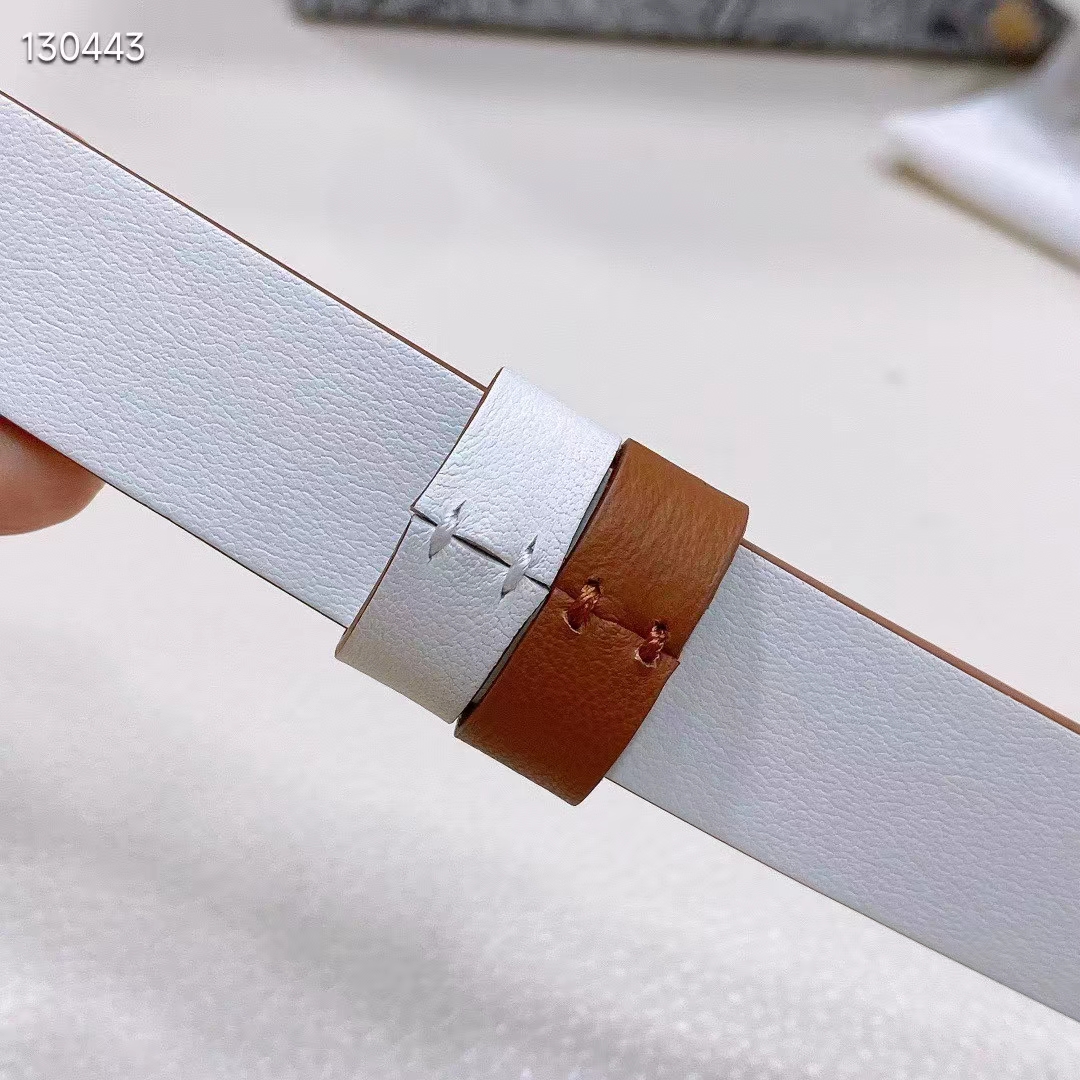 Dior Unisex CD Reversible Saddle Belt Golden Saddle Caramel Beige Smooth Calfskin