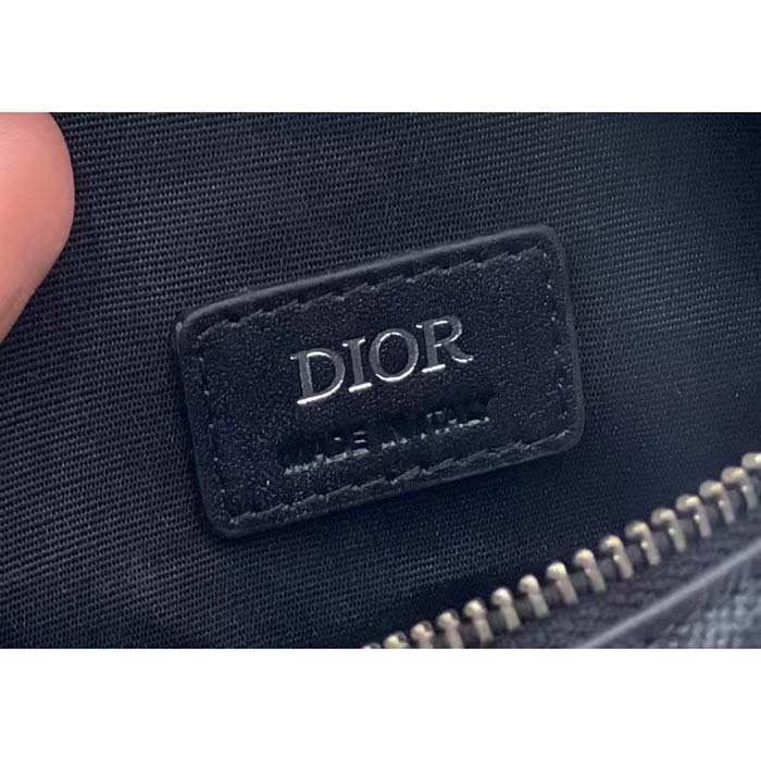 Dior Unisex Hit The Road Vertical Pouch Black CD Diamond Canvas
