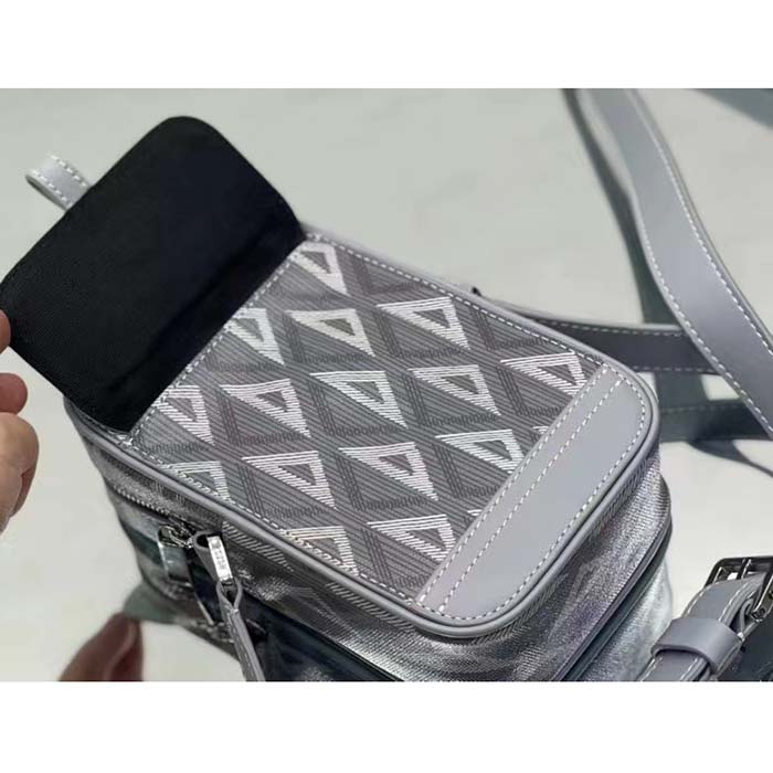 Dior Unisex Hit The Road Vertical Pouch Dior Gray CD Diamond Canvas