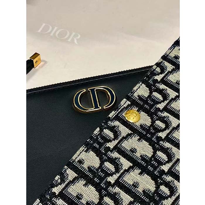 Dior Women CD 30 Montaigne Avenue Mini Bag Blue Dior Oblique Jacquard