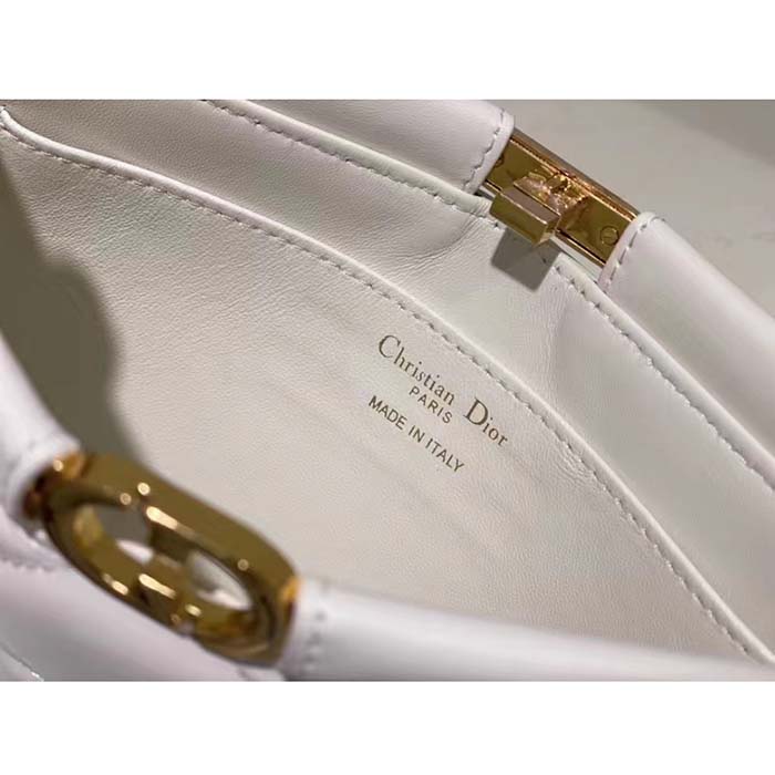Dior Women CD Dior Caro Colle Noire Clutch Chain Latte Cannage Lambskin