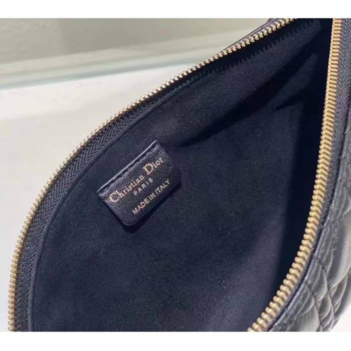 Dior Women CD Dior Club Bag Black Cannage Lambskin