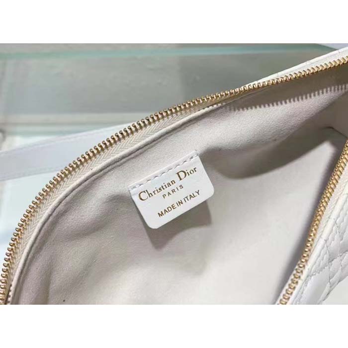 Dior Women CD Dior Club Bag Dusty Ivory Cannage Lambskin