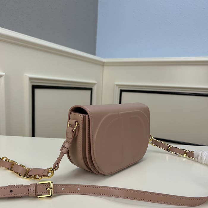 Dior Women CD Signature Bag Strap Caramel Beige CD-Embossed Box Calfskin