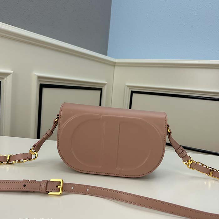 Dior Women CD Signature Bag Strap Caramel Beige CD-Embossed Box Calfskin