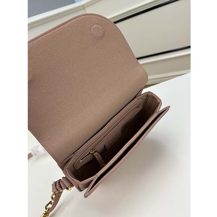 Dior Women CD Signature Bag Strap Caramel Beige CD-Embossed Box Calfskin