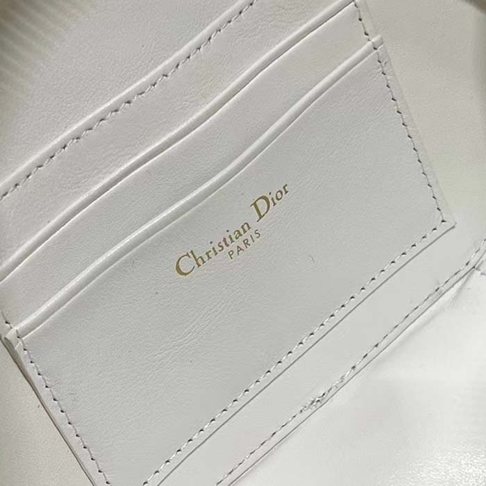 Dior Women CD Signature Oval Camera Bag Latte Calfskin Calfskin Embossed