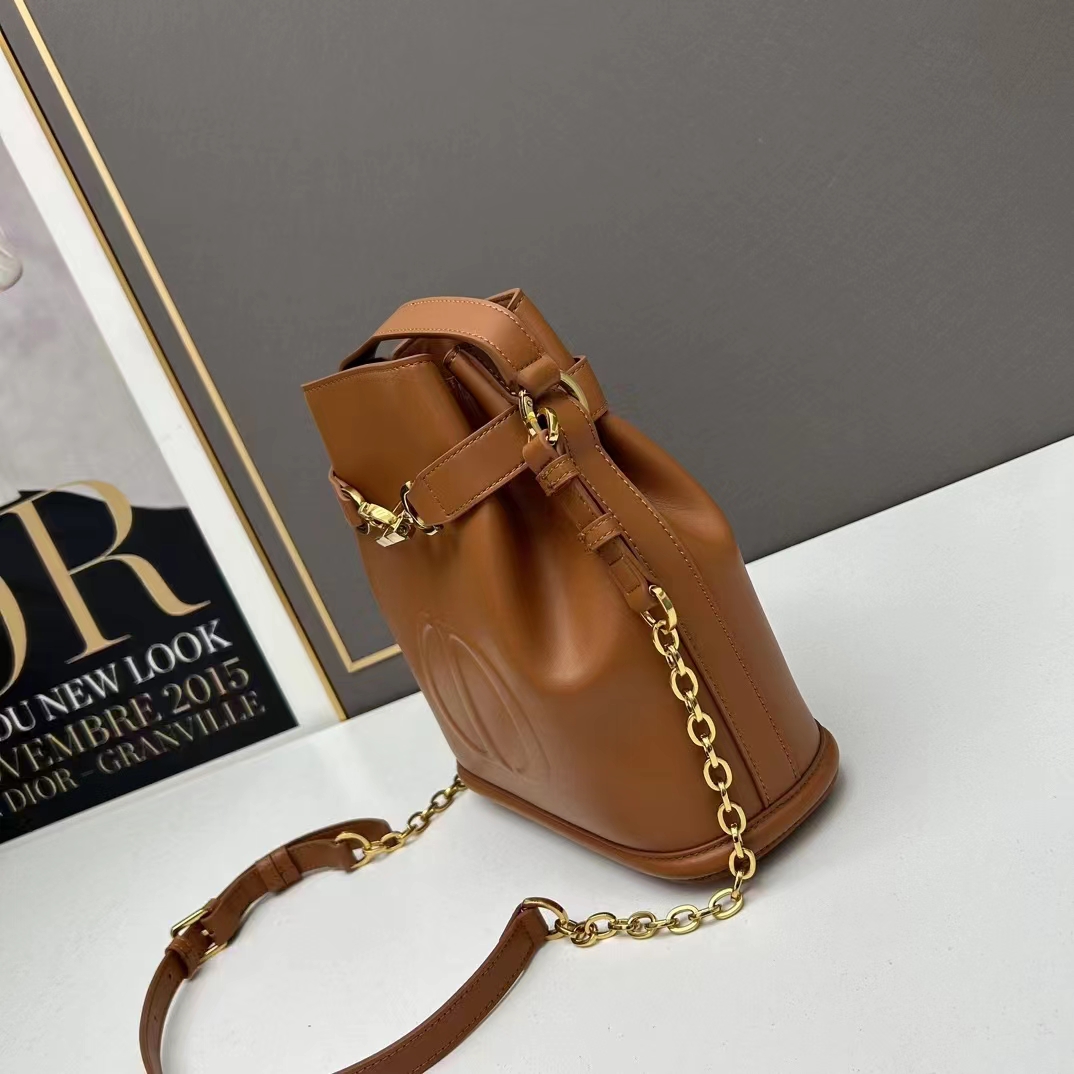 Dior Women CD Small C’est Dior Bag Golden Saddle CD-Embossed Calfskin